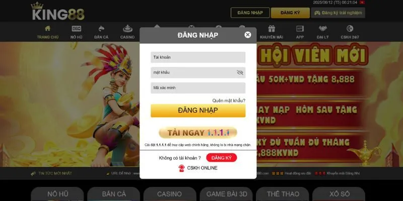 3 bước đăng nhập KING88 nhanh